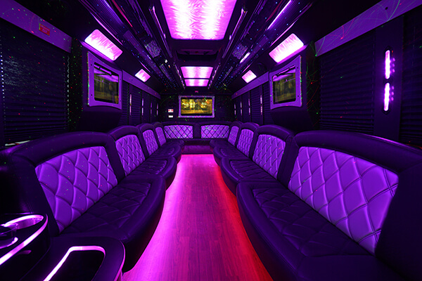 35-pass party bus rental, Troy